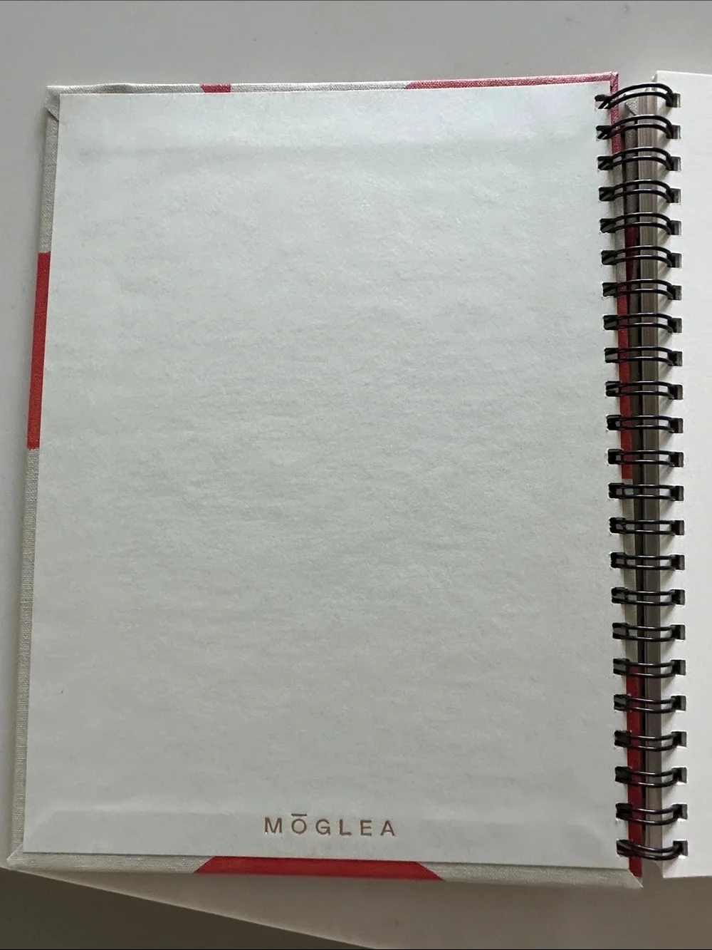 Red Hand-Painted Spiral Notebook with Elastic Closure